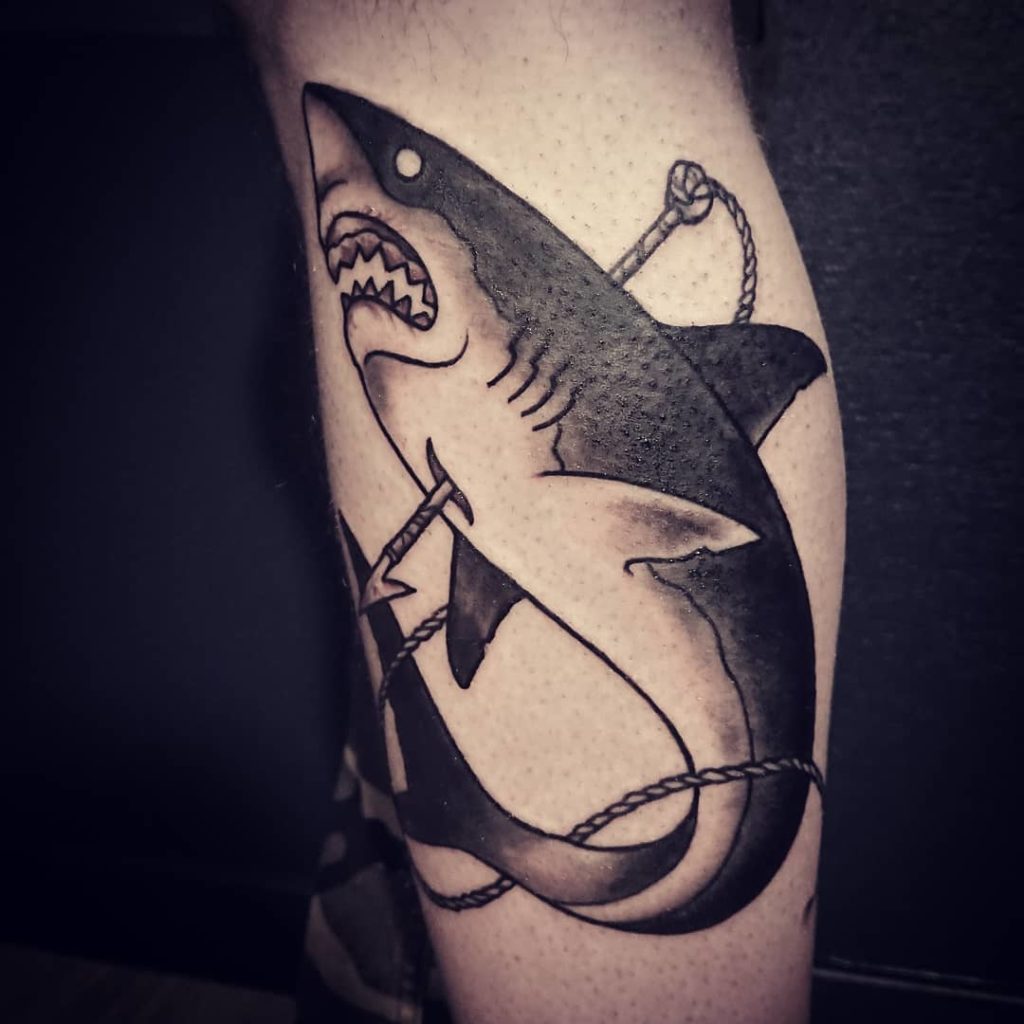 Ảnh Tattoo con cá mập đẹp