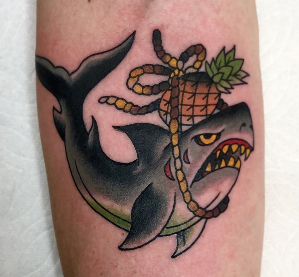 Hình Tattoo con cá mập đẹp
