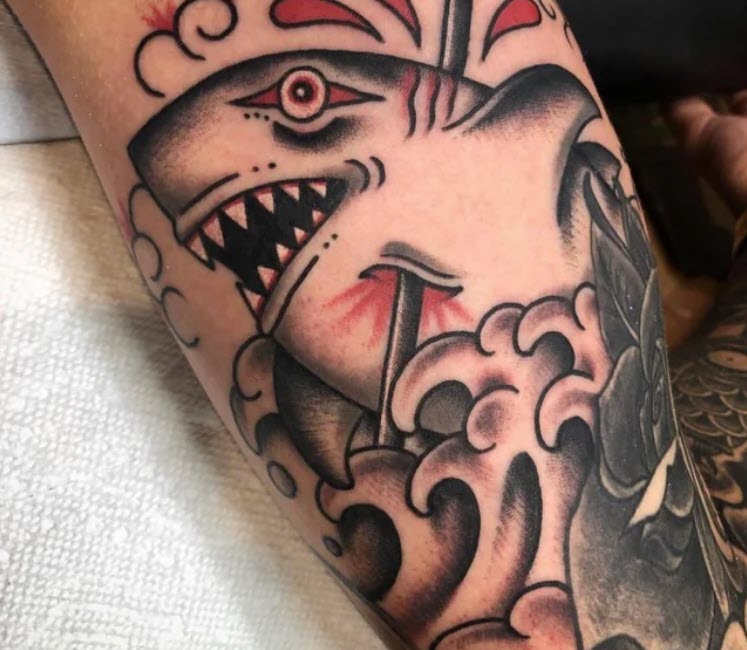 Tattoo con cá mập đẹp