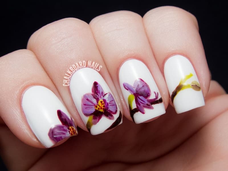 101+ mẫu nail hoa đơn giản dễ thương cho bạn gái